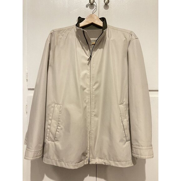Large Size Rainforest Membrane System Water Proof Jacket Men's Khaki Windbreaker - Picture 2 of 9